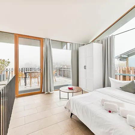 בית נופש Penthouse Panorama Deluxe 21j - Seesicht - Bbq - Tischkicker - Trambolin - Air Hockey - Paradise - Loft Premium *